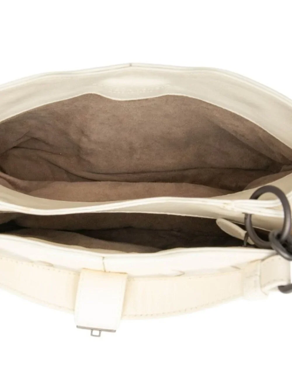 Bottega Veneta Intrecciato Napoli 2-Way Shoulder Bag Off White Leather